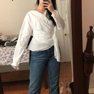 Uniqlo white blouse